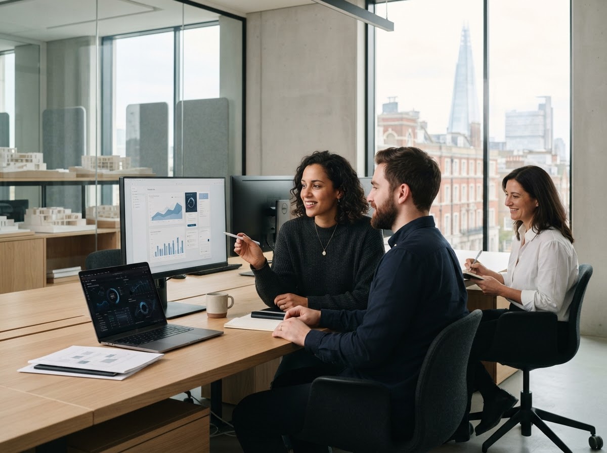 Brennelhove AI team working at a data analysis workstation